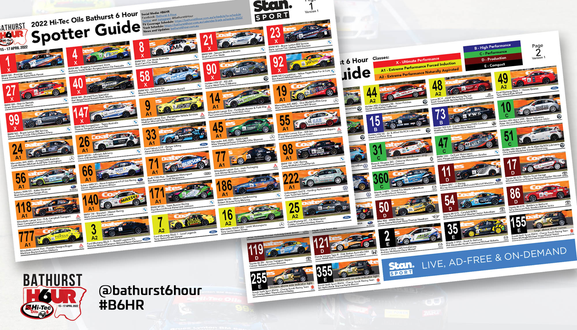 OFFICIAL BATHURST 6 HOUR SPOTTER GUIDE Bathurst 6 Hour